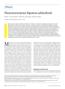 Neurorozwojowa hipoteza schizofrenii