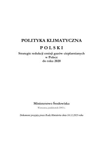 polityka klimatyczna polski