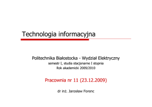 Technologia informacyjna - PB Wydział Elektryczny