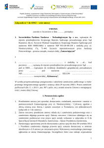 wzór umowy UMOWA zawarta w Szczecinie w dniu