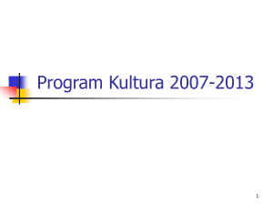 Program Kultura 2007-2013
