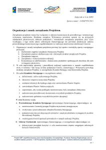 Organizacja i zasady zarządzania projektem