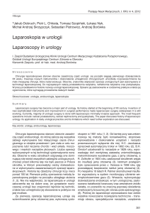 Laparoskopia w urologii - Postępy Nauk Medycznych