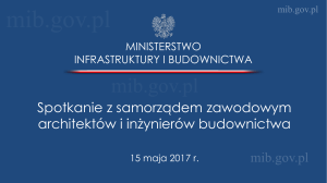 Prezentacja programu PowerPoint - Ministerstwo Infrastruktury i