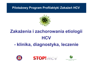 Zakażenia i zachorowania etiologii HCV