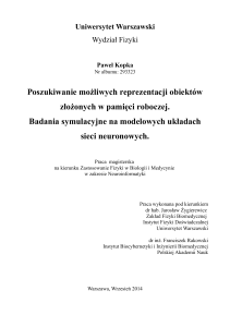 Praca magisterska dotycząca symulacji