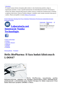 Helix BioPharma: II faza badań klinicznych L-DOS47