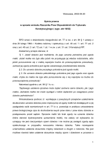 1 Warszawa, 2002-05-20 Opinia prawna w sprawie wniosku