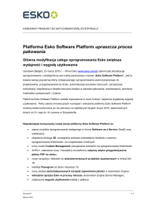 Platforma Esko Software Platform upraszcza proces
