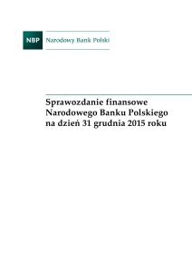 Sprawozdanie finansowe Narodowego Banku Polskiego na dzień