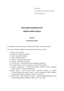 Regulamin Organizacyjny Urzędu Gminy Ładzice