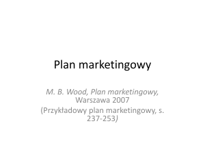 Plan marketingowy