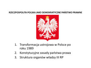 rzeczpospolita polska jako demokratyczne państwo prawne