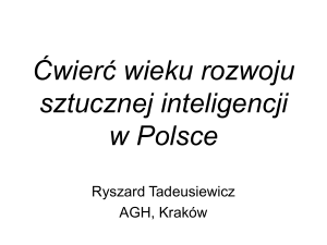 Ćwierć wieku rozwoju sztucznej inteligencji w Polsce
