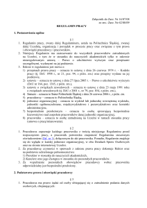 Regulamin pracy - Biuletyn Informacji Publicznej Politechniki Śląskiej