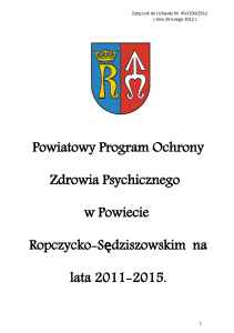 Powiatowy Program Ochrony Zdrowia Psychicznego 2011