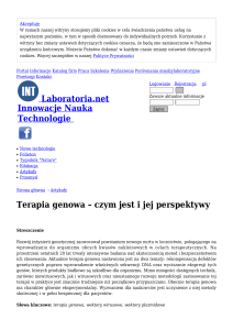 Terapia genowa - Laboratoria.net
