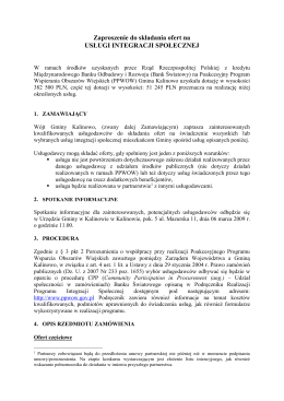 Zaproszenie Do Składania Ofert Na