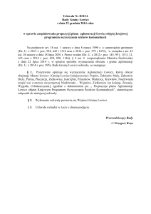 Uchwała Nr II/8/14 Rady Gminy Łowicz z dnia 22 grudnia 2014 roku
