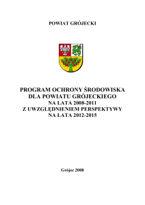 Program ochrony środowiska dla powiatu grójeckiego na lata 2008