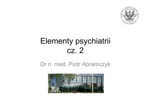 Elementy psychiatrii cz. 2