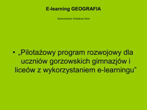 E-learning GEOGRAFIA Opracowanie