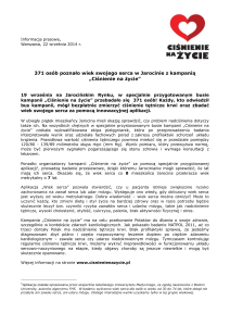 Informacja prasowa, Warszawa, 22 września 2014 r. 371 osób