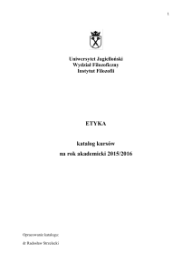 ETYKA katalog kursów na rok akademicki 2015/2016