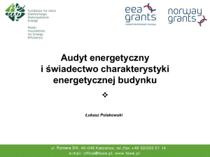 Audyt energetyczny i świadectwo charakterystyki energetycznej