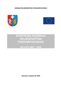 strategia rozwoju województwa podkarpackiego
