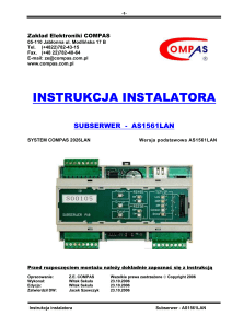 SUBSERWER - AS1561LAN : instrukcja instalatora