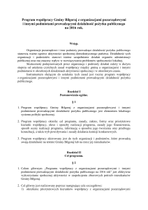 Program współpracy Gminy Biłgoraj z organizacjami