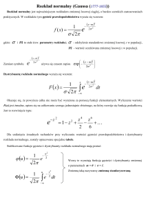 Rozkład normalny (Gaussa)