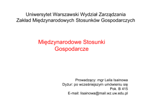Ricardo - WZ UW - Uniwersytet Warszawski