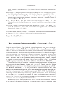 Nowe stanowisko Caldesia parnassifolia (Alismataceae) w Polsce