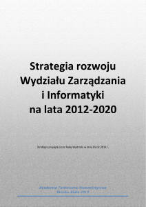 Strategia WZiI - Wydział Zarządzania i Transportu