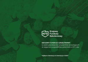 Raport KFS.indd - Wojewódzki Urząd Pracy w Gdańsku