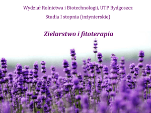 Zielarstwo i fitoterapia - Wydział Rolnictwa i Biotechnologii