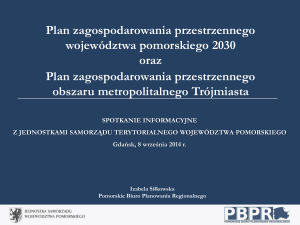 Rekomendacje do zmiany PZPWP - Pomorskie Biuro Planowania