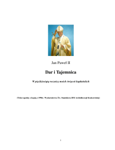 Dar i Tajemnica - Jan Pawel II.wps