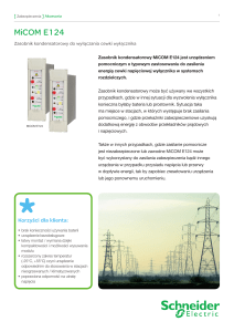 MiCOM E124 - Schneider Electric Energy Poland Sp. z oo