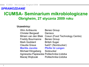 Seminarium mikrobiologiczne Obrigheim, 27 stycznia 2009 roku