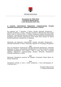 Zarządzenie Nr 2849/2016 Prezydenta Miasta Płocka z dnia 28