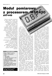 Moduł pomiarowy z procesorem MSP430
