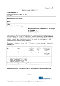 Załącznik 3 - formularz ofertowy - Ministerstwo Nauki i Szkolnictwa