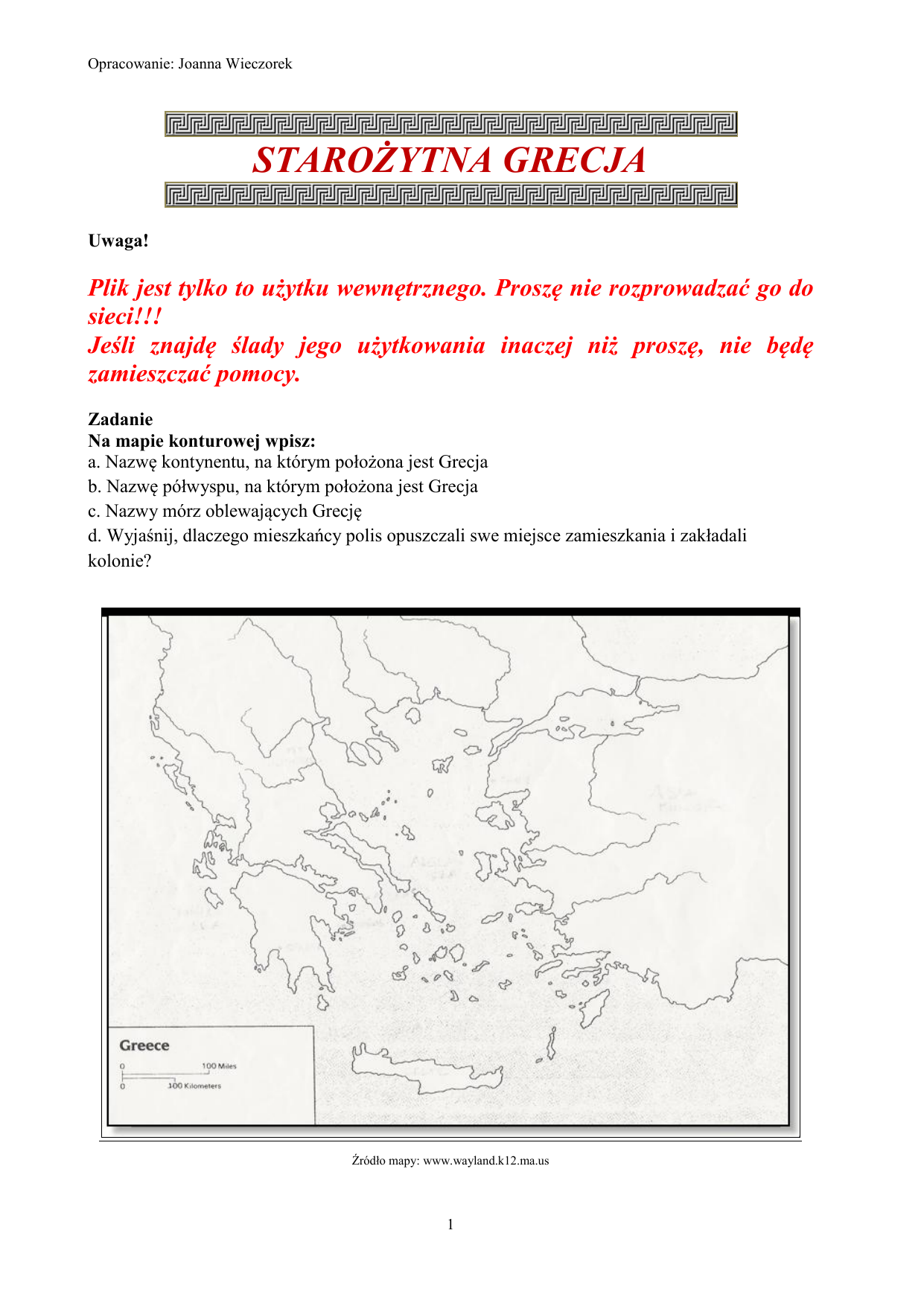 Starożytna Grecja Sprawdzian Klasa 5 Online starożytna grecja - Joanna Wieczorek