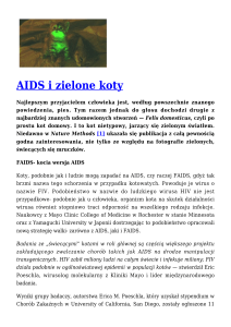 AIDS i zielone koty - Dolina Biotechnologiczna