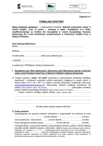 formularz ofertowy - Powiatowy Urząd Pracy w Radzyniu Podlaskim