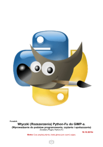 Wtyczki (Rozszerzenia) Python-Fu do GIMP-a.