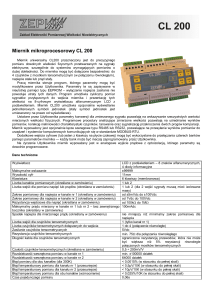 Miernik mikroprocesorowy CL 200